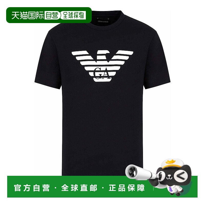 1h可退 EMPORIO ARMANI 男士T恤 8N1TN51JPZZ0975 CO 黑色阿玛尼