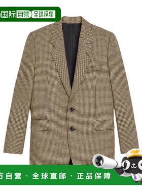 CELINE 女士西服 2V47D024G38OW SS2022 花色 羊毛千鸟格纹夹克