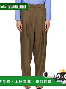 1h可退 潮奢 CORDERA 女士 棕色Tailoring Stitch 长裤 240458OT1