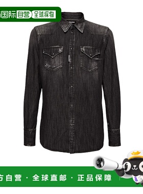 DSQUARED2 男士衬衫 S74DM0848S30826900 CO 黑色长袖