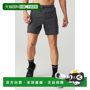 男款 纯色系带柔软休闲短裤 m6107rAnthracite yoga alo