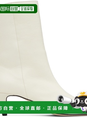 1h可退 潮奢 BY FAR 女士 灰白色 Lysander Washed Leather 中筒