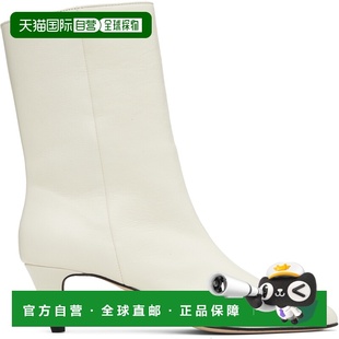 1h可退 潮奢 BY FAR 女士 灰白色 Lysander Washed Leather 中筒