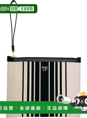 1h可退 潮奢 Tom Ford 汤姆 福特 女士 米色 & 黑色手拿包 S0522T