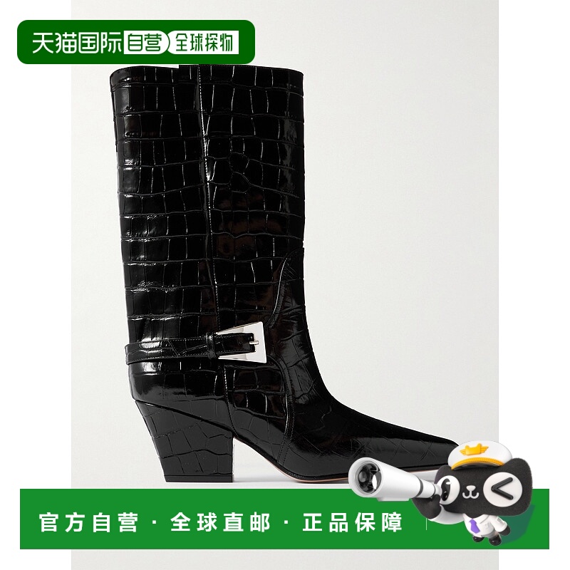 1h可退 潮奢 Paris Texas 女士 Jane 搭扣鳄鱼纹漆皮及膝靴子 PX1