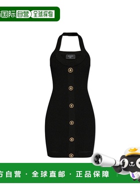 BALMAIN 女士连衣裙 EF1R4023KI100PA SS2025 黑色 Off-shoulder