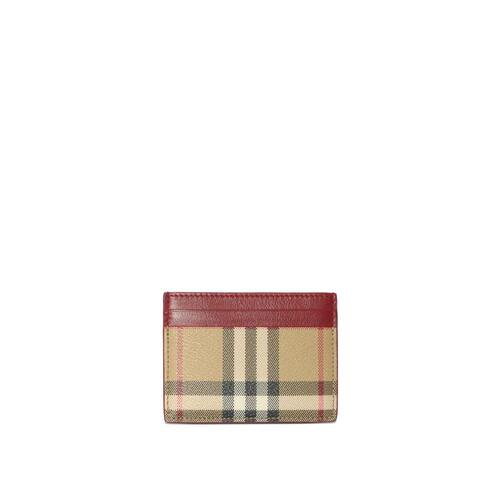 BURBERRY 女士钱包 8116329 SS2026 红色 Check Credit Card Case