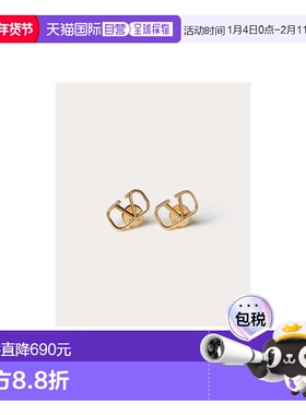 VALENTINO 女士耳饰 WW2J0G76METCS4 SS2024 黄色 徽标耳环