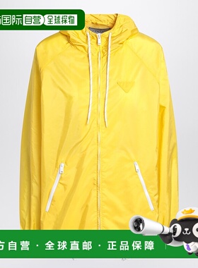 1h可退 潮奢 Prada 普拉达 女士 RE-NYLON 黄色轻身雨衣 292276OO