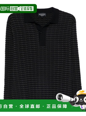 1h可退 潮奢 Emporio Armani 安普里奥 阿玛尼 男士 蓝色毛衣 EM0