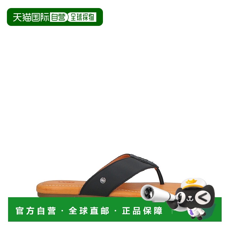 1h可退 潮奢 Ugg 女士 人字拖 black黑色 舒适时尚