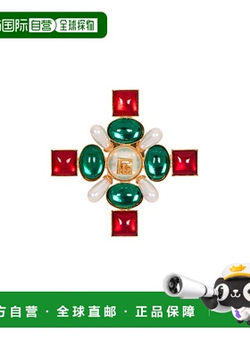 BALMAIN 女士项链 FN1XM516MPYBAQ6 AW2025 绿色 几何形状胸针