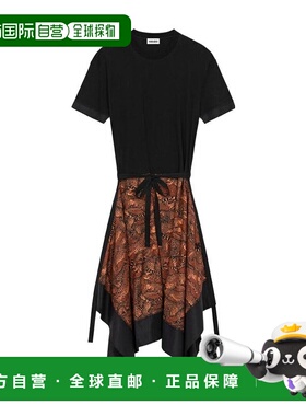 KENZO 女士半身裙 FB62RO0469S631 AW2021 黑色 不对称垂坠中长连