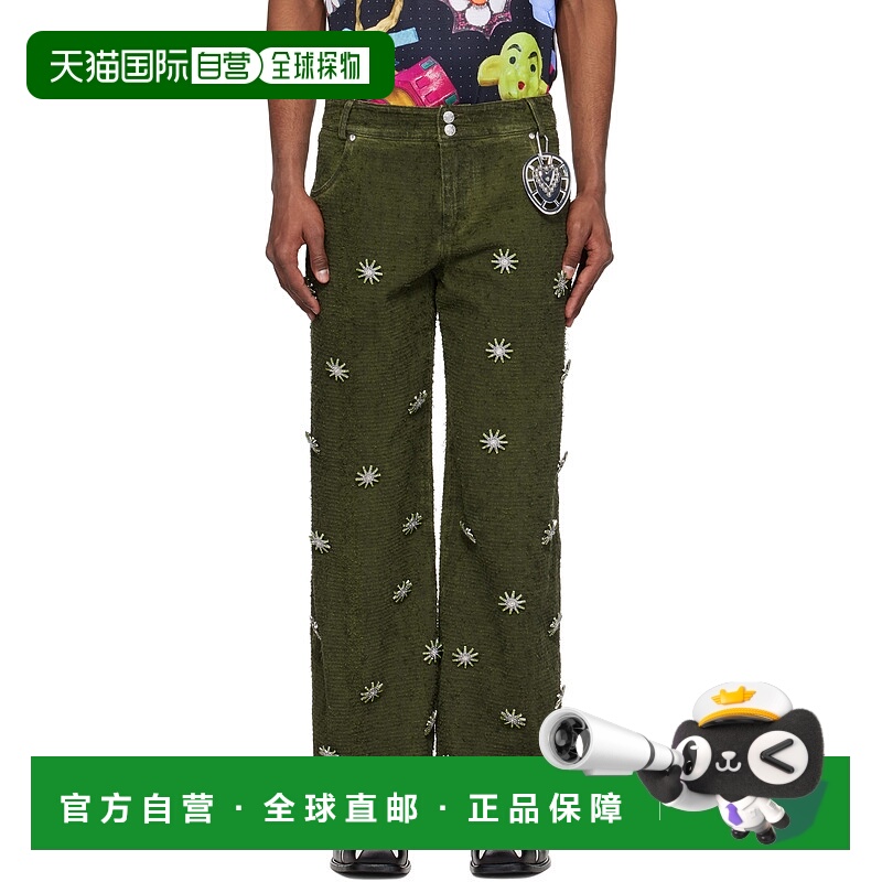 1h可退 潮奢 Chopova Lowena 男士 绿色 Poppet 牛仔裤 4096