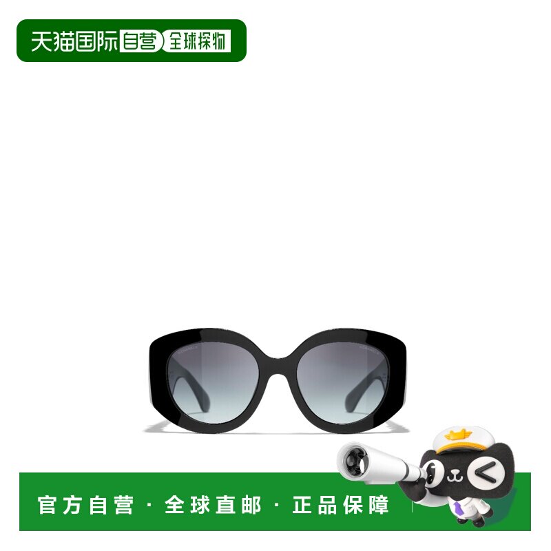 CHANEL 女士太阳镜 CH5543HC501S6 CO 黑色 椭圆形太阳镜香奈儿