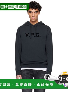 1h可退 潮奢 A.P.C. 男士 黑色 Standard Grand VPC 连帽衫 COHMC
