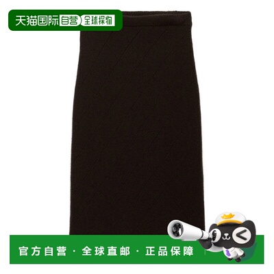 PRADA 女士半身裙 21560SOOO171RF0003 AW2025黑色直筒裙 包臀裙