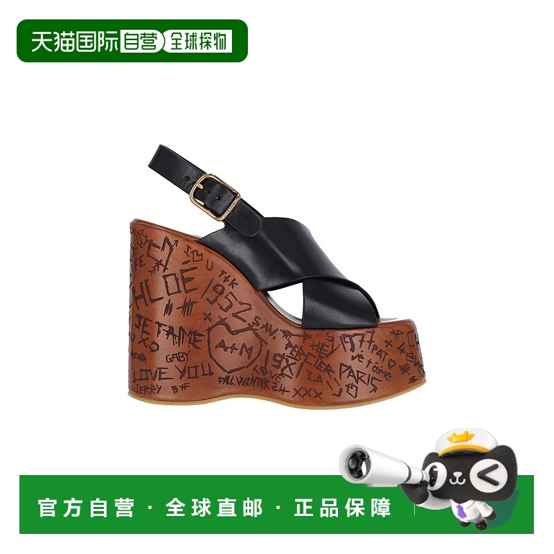 1h可退 潮奢 Chloe 蔻依 女士 坡跟凉鞋 C24A02YLU