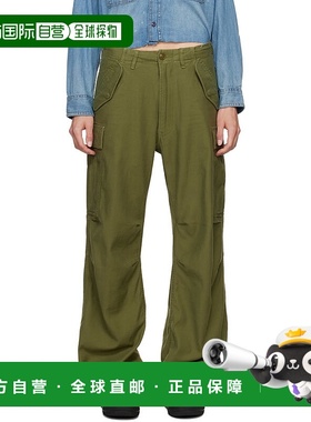 1h可退 潮奢 R13 女士 绿色 Wide Leg 工装裤 R13WR097R109B