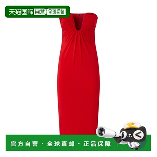 PINKO 女士连衣裙 105021A2GSR49 SS2025 红色 抹胸连衣裙