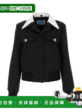 PRADA 女士外套 P510OSOOO13XSF0002 SS2024 黑色 Black wool jac