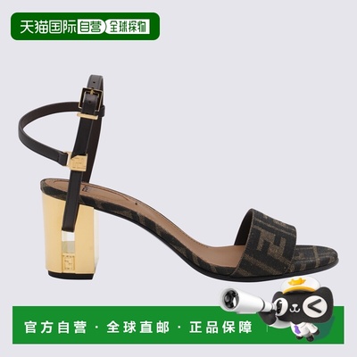 FENDI 女士凉鞋 8X8663AJZFF1D1C SS2026 金色 Delfina Heel Sand