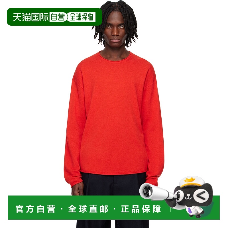 1h可退 潮奢 Guest in Residence 男士 红色 Oversized Crew 毛衣