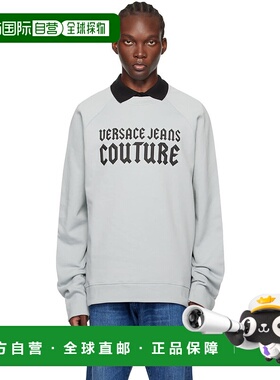 1h可退 潮奢 Versace Jeans 范思哲 男士 蓝色贴花套头衫 E77GAIL