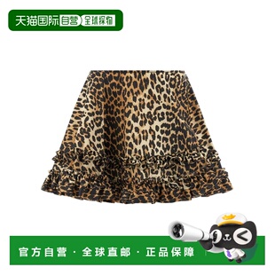 GANNI 女士半身裙 A1090087859 SS2026 棕色 Printed Duchesse Sk