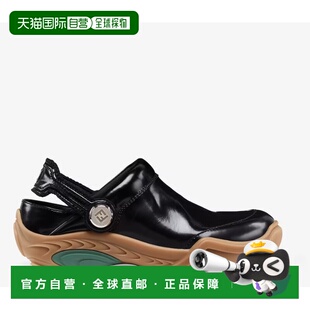 7D1662AQX6F0QA1 黑色 FENDI leather 商务休闲鞋 Black 男士