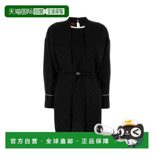 GUCCI 女士连衣裙 836272Z8B131043 AW2025 灰色 Black crepe dre