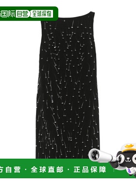 MOSCHINO 女士连衣裙 J041104251555 SS2025 黑色 无袖连衣裙