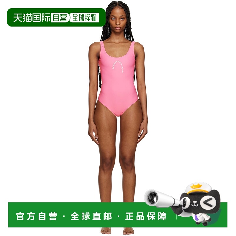 1h可退 潮奢 Stockholm Surfboard Club 女士 粉色印花连体泳衣 A