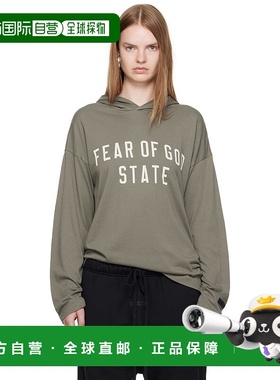 1h可退 潮奢 Essentials 女士 灰色长袖连帽衫 125SP257177FW卫衣