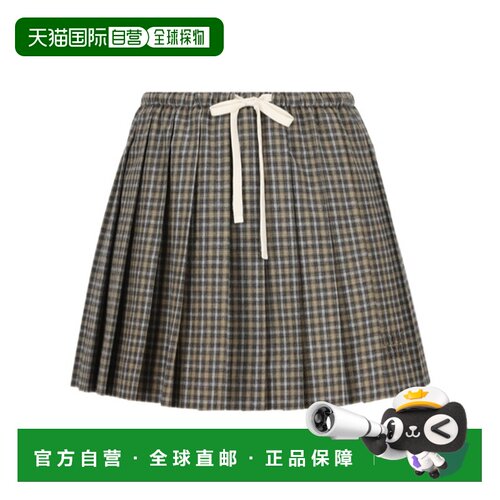 MIU MIU 女士半身裙 MG27526210F068U AW2026 花色 抽绳半身裙