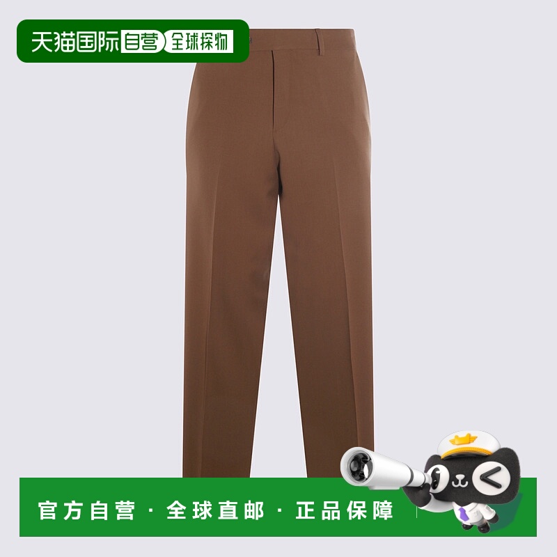 1h可退 FENDI 男士休闲裤 FB1089AU60F0QE1 AW2025 棕色 Gabardin