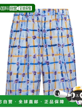 MARNI 男士短裤 PUMU0049M5UTSG09SAB21 SS2024 蓝色休闲裤