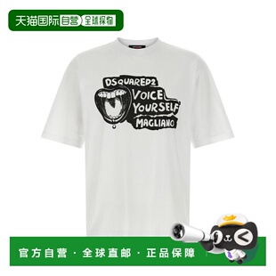1h可退 潮奢 Dsquared2 二次方 男士 X Magliano 徽标印花圆领 T