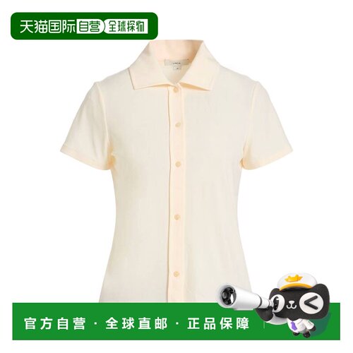 VINCE 女士 Blouses 纯色衬衫 beige米色 舒适时尚