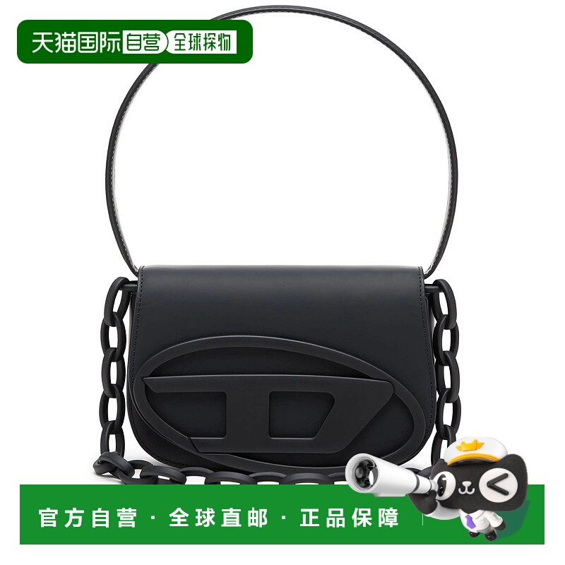 1h可退 DIESEL 女士单肩包 X08396P6248T8013 SS2025 黑色链条包