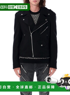 BALMAIN 男士夹克 DH1TD512WC680PA SS2025 黑色 长袖初剪羊毛休
