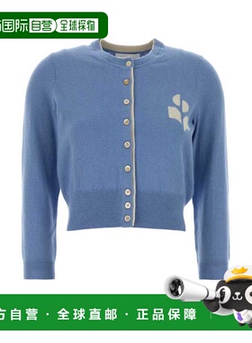 潮奢 ISABEL MARANT 女士 Lona 浅蓝色棉混纺针织开衫 CA0163FAD1