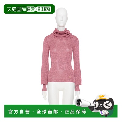 VALENTINO 女士针织毛衣 BKC63A93TR9D SS2025 粉红色长袖针织衫