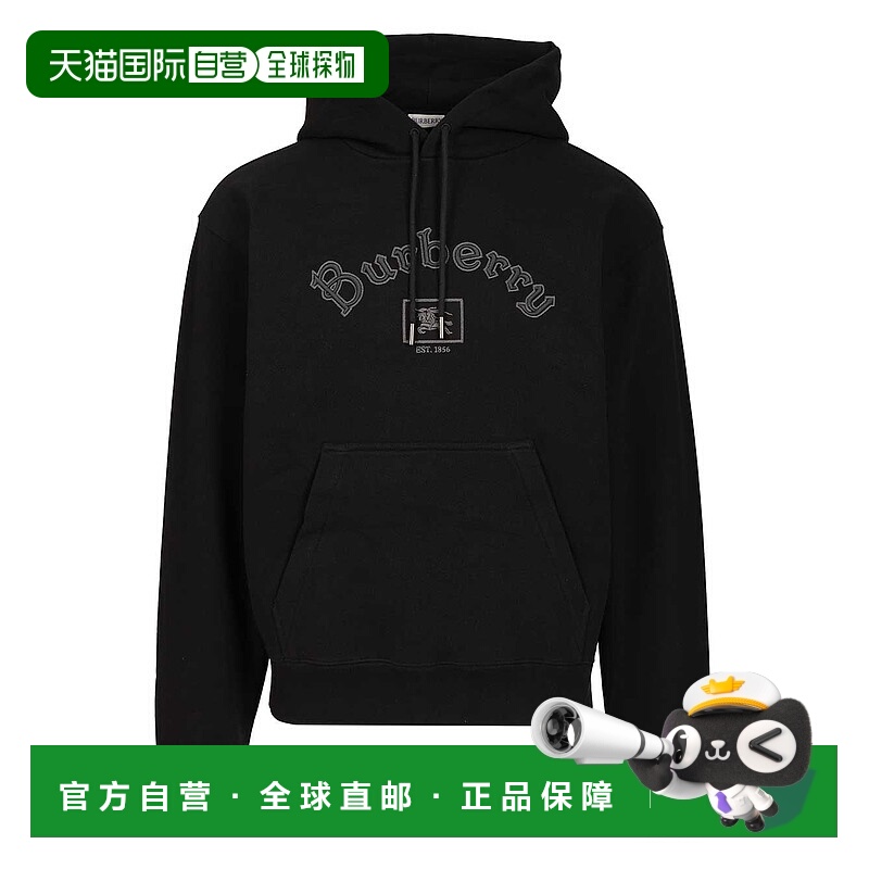 1h可退 BURBERRY 男士卫衣 8116111A1189 AW2025 黑色 REILLY GWM