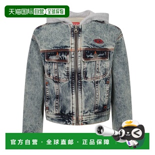 灰色 DIESEL SS2024 J01631K01 连帽牛仔夹克 男童夹克