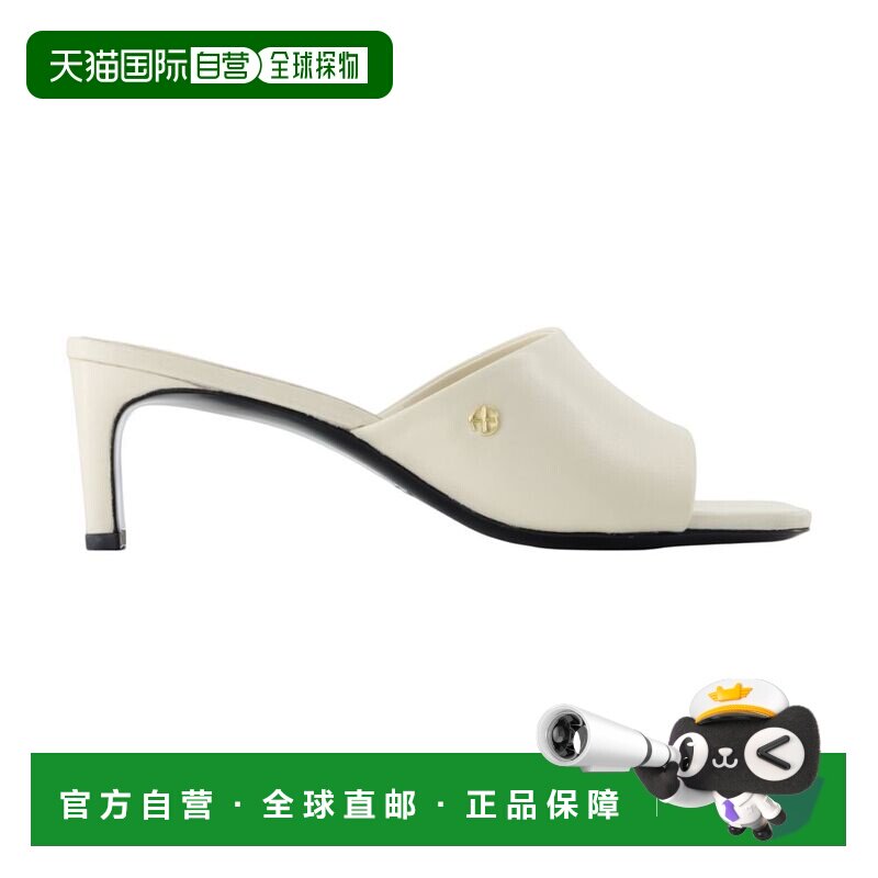 1h可退 Anine Bing 女士凉鞋 A1411837IVY17 SS2026 白色高跟鞋