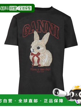 GANNI 女士T恤 A1050061252 SS2026 黑色 Printed T-shirt