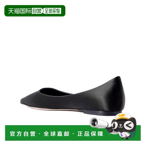 JIMMY CHOO 女士芭蕾乐福鞋 LOVEFLATSATBLACKBLACK