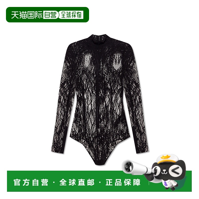 1h可退 BALMAIN 女士内衣 FF1BG515CG070PA AW2025 黑色 蕾丝连体