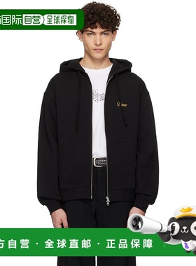 1h可退 潮奢 Dime 男士 黑色 Cursive Small Logo Zip 连帽衫 DIM